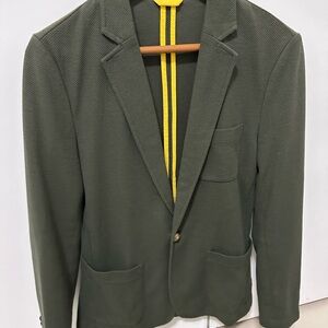 Zara Olive Preppy Sport Coat Modern Slim Fit